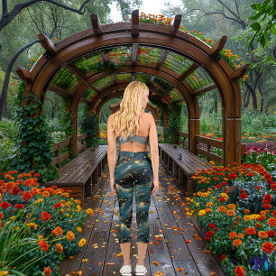 Leggings Capri Vagues stellaires : Flux cosmique et conception no