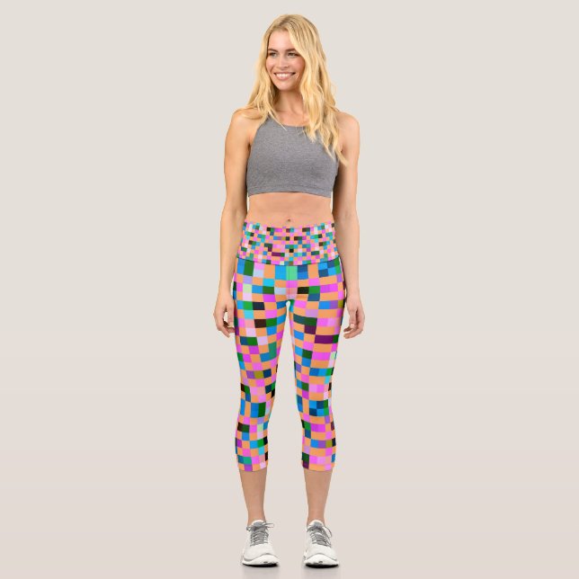 Leggings Capri Vérifier le Motif 3 (Recto)