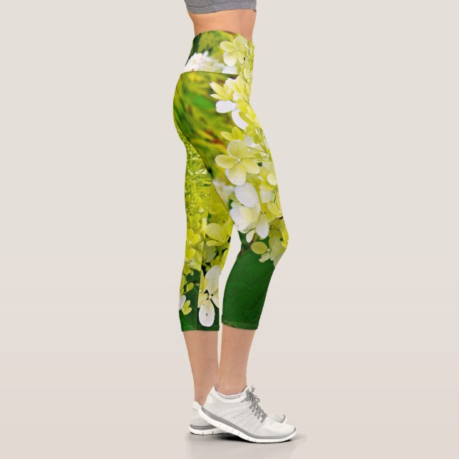 Leggings Capri Vert Chartreuse, Limelight Hydrangea, (Droite)