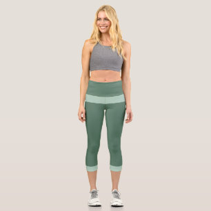 Leggings Capri Vert foncé et vert pastel