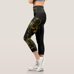 Leggings Capri Vêtement de sport chic et sportif à motif floral e