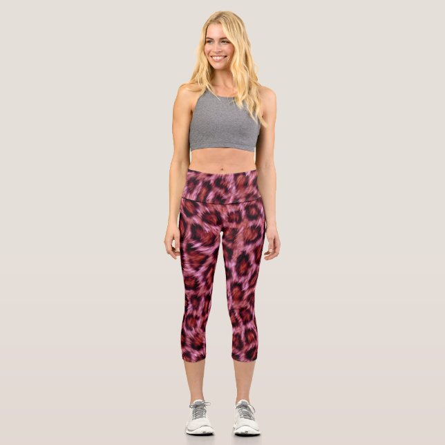 Leggings Capri vibrations de guépard (Recto)