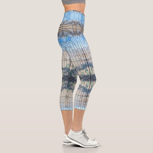 Leggings Capri vitre en tache Capris haut taille (Droite)