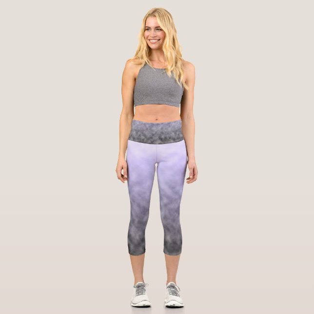 Leggings Capri Voile d'étoiles silencieuses (Recto)