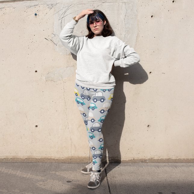 Leggings Capri Voitures de caricature pour enfants (Créateur téléchargé)