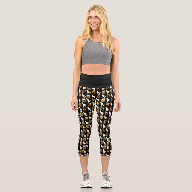 Leggings Capri Vous êtes si mignon chat frustré (Recto)