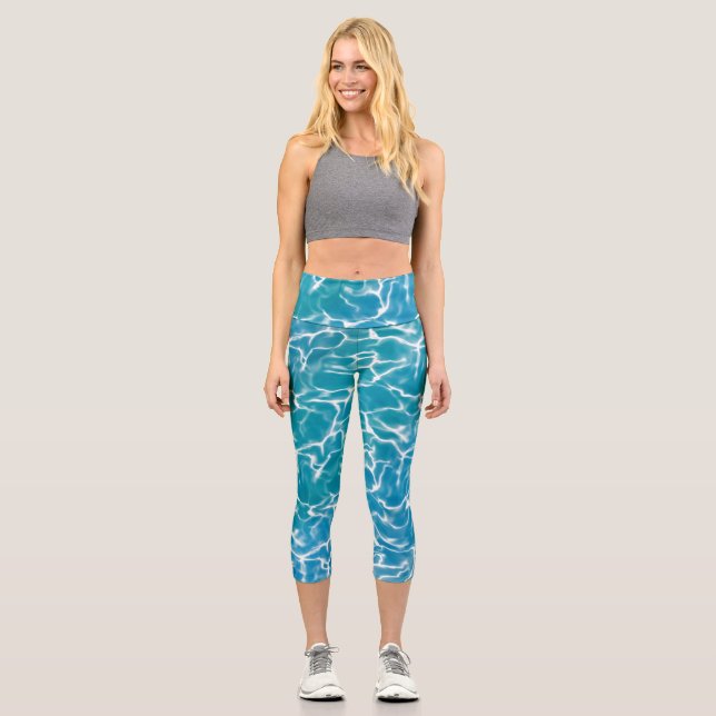Leggings Capri Water bleu (Recto)