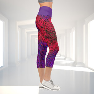 Leggings Capri Weaver Mandala rouge et violet