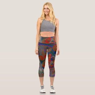 Leggings Capri Whimsical Halloween Dreams