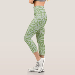 Leggings Capri William Morris Fleur Willow Classic Green