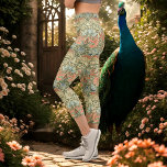 Leggings Capri William Morris Peacock et Dragon<br><div class="desc">Adaptation vectorielle du modèle vintage de tissu William Morris de 1878 Peacock et Dragon.</div>