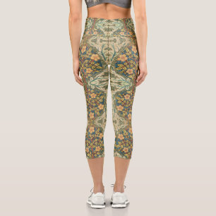 Leggings Capri William Morris Rose Wreath Cushion Couverture clas