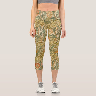 Leggings Capri William Morris - Vintage rose et Rose