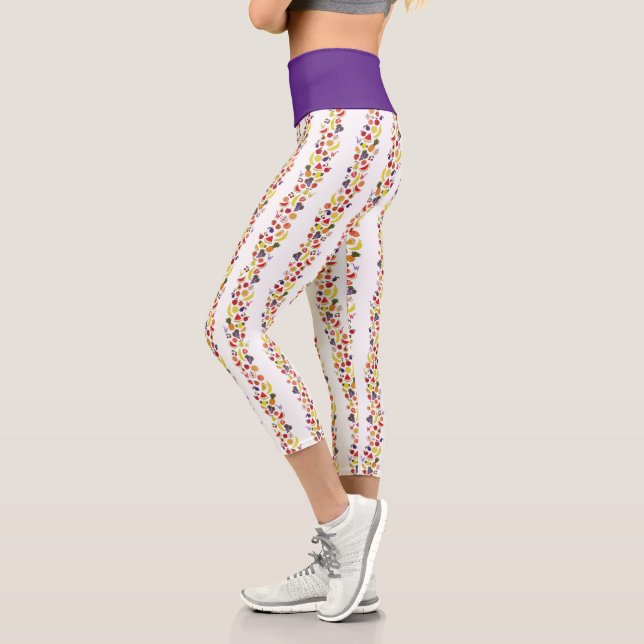 Leggings Capri Willy Wonka Lickable Motif de fond d'écran (Gauche)
