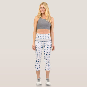 Leggings Capri Yoga Pose Motif Exercice de haute taille pour femm