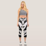 LEGGINGS CAPRI ZEBRA STRIPES ABSTRAITES<br><div class="desc">Un design artistique de rayures zébrées créées à partir d'un zèbre.</div>