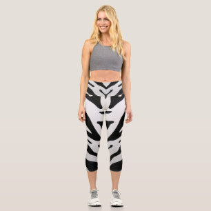 LEGGINGS CAPRI ZEBRA STRIPES ABSTRAITES
