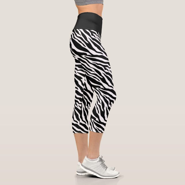 Leggings Capri Zebra Stripes Poster de animal Capris (Droite)