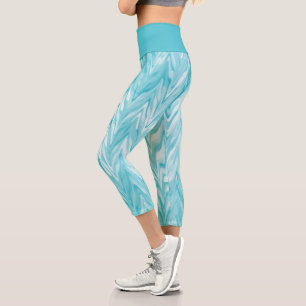 Leggings Capri Zigzag bleu