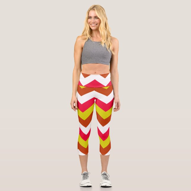 LEGGINGS CAPRI ZIGZAG PATTERN. (Recto)