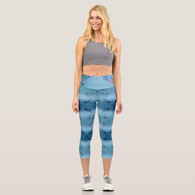Leggings Capri Zones colorées (Recto)