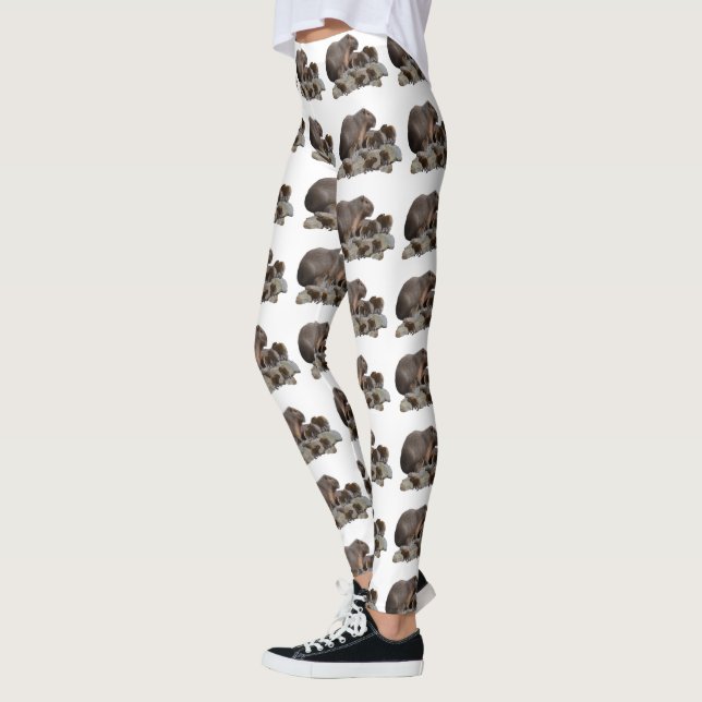 Leggings Capybaras De Mère Et De Bébé, (Gauche)