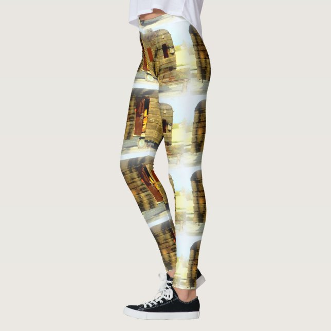 Leggings caravane en bois patiné (Gauche)