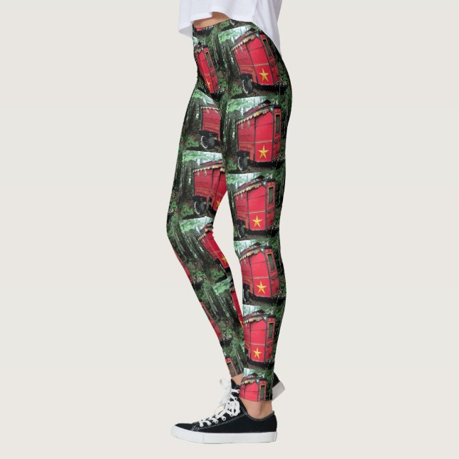 Leggings Caravane minuscule gitane rouge customisée (Gauche)