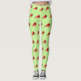 Leggings Cardinal Rouge Cardinal Cardinal aux Fleurs