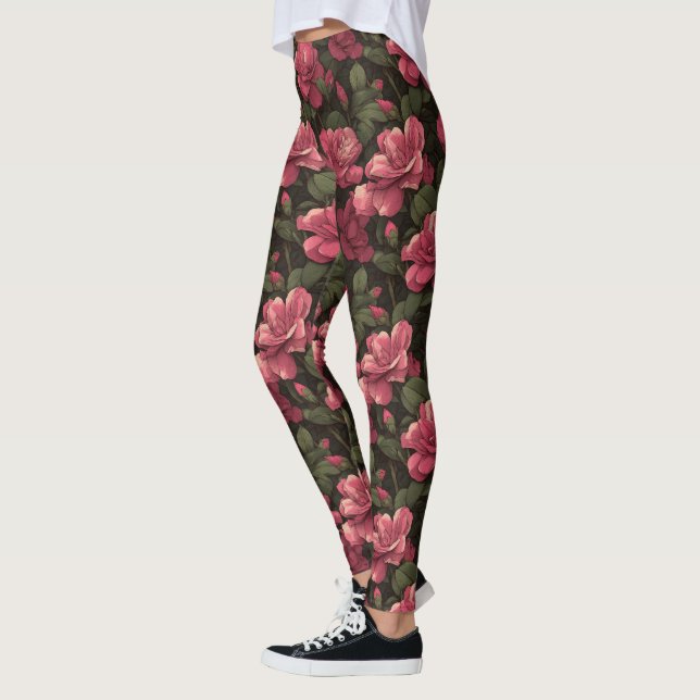 Leggings Cardio à thème Gardenias Colorées (Gauche)