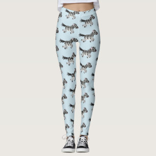 Leggings Caricature amusante de zèbre