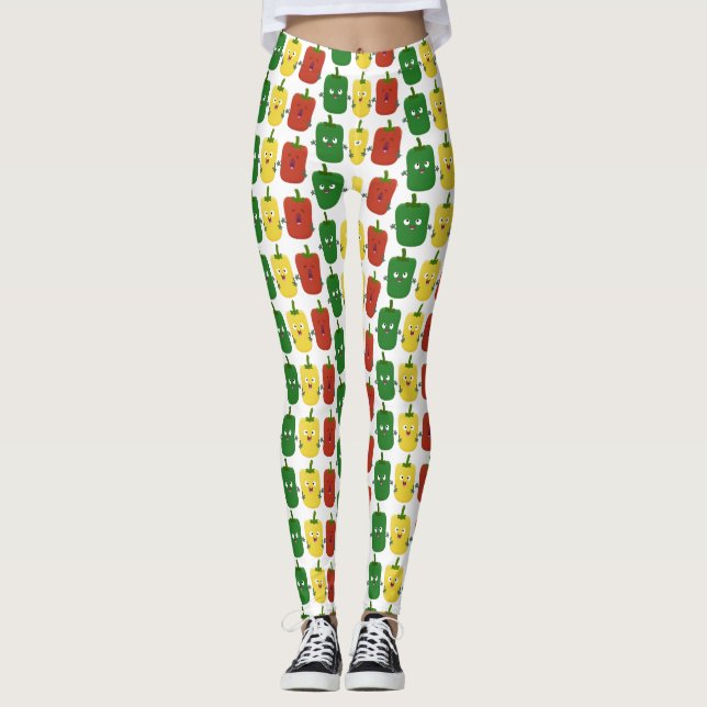 Leggings Caricature de chant trio capsicum poivre clair (Devant)