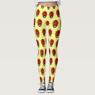Leggings Caricature de coccinelle rouge joyeux