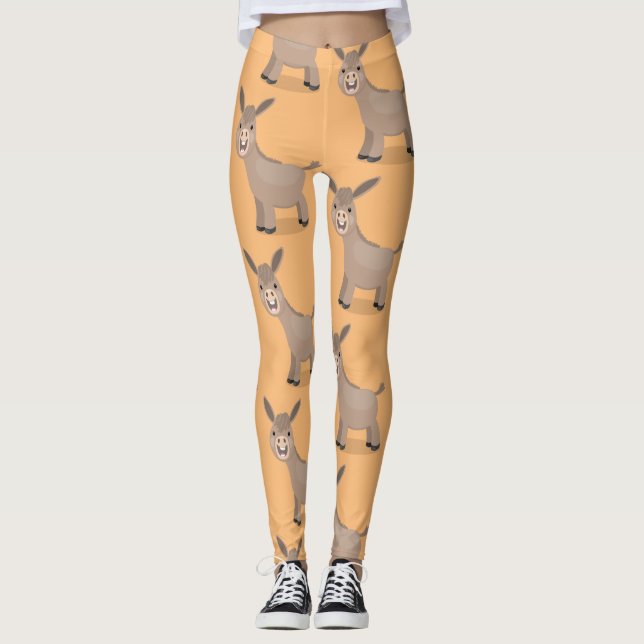 Leggings Caricature de mini âne joyeux (Devant)