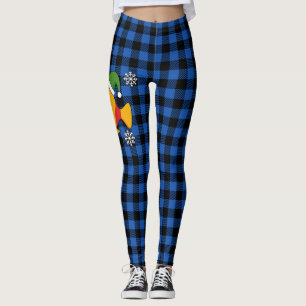 Leggings Caricature de poisson tropical de Noël sur le Moti