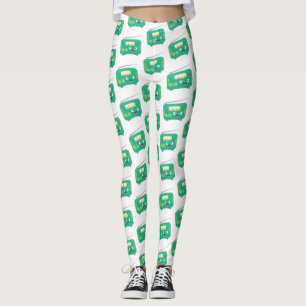 Leggings Caricature de radio rétro amusante