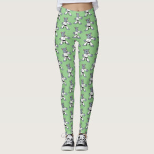 Leggings Caricature de rhino kung fu