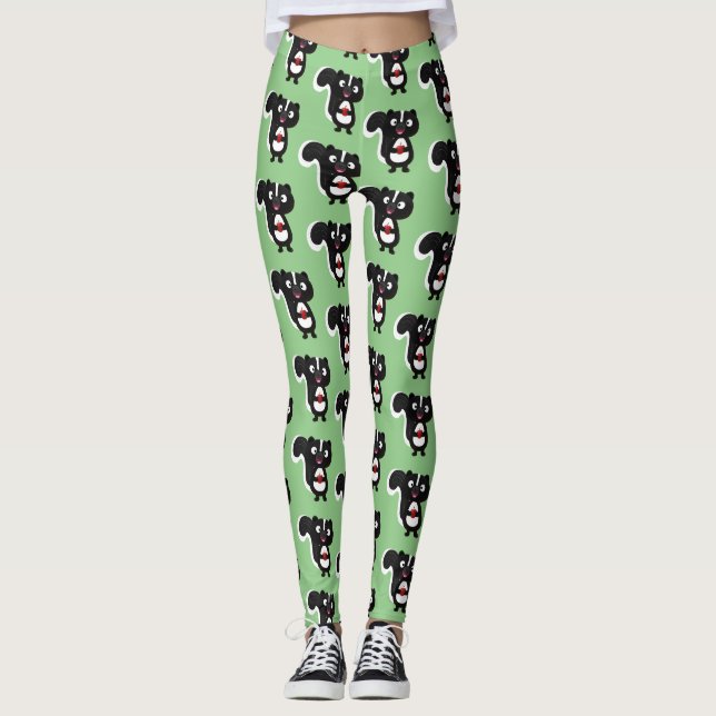 Leggings Caricature de skunk jote happy (Devant)