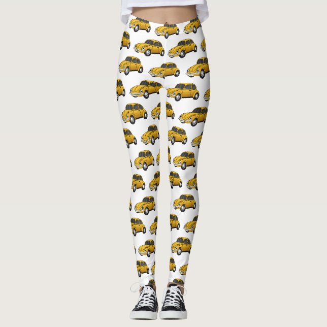 Leggings Caricature de voiture classique (Devant)