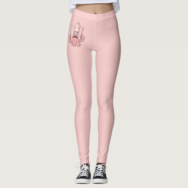 Leggings Caricature du chef calmar (Devant)