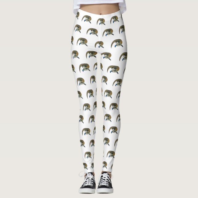 Leggings Caricature en bleu (Devant)
