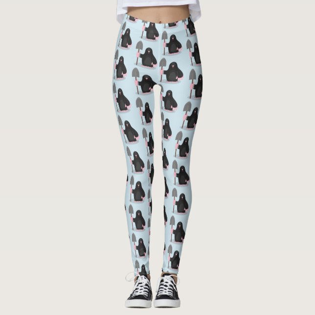 Leggings Caricature mole joyeux (Devant)