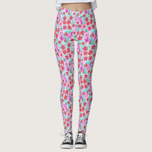 Leggings Carnations rouges