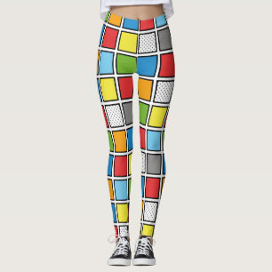 Leggings Carré du style de bande dessinée