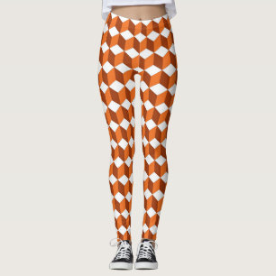 Leggings Carré orange : Arrière - plan Vintage Abstrait