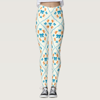 Leggings Carreau géométrique à nœud de coquette charmant Cr