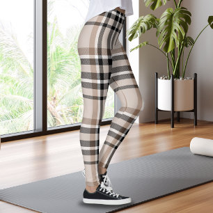 Leggings Carreaux Beige 
