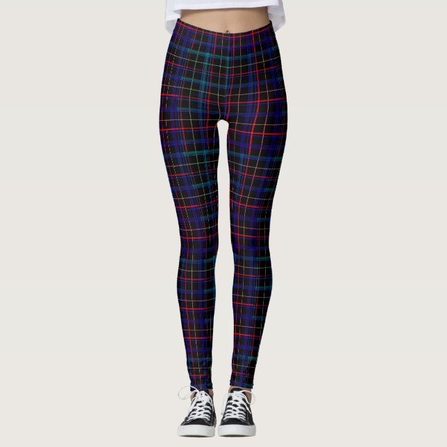 Leggings Carreaux Bleu Noir (Devant)