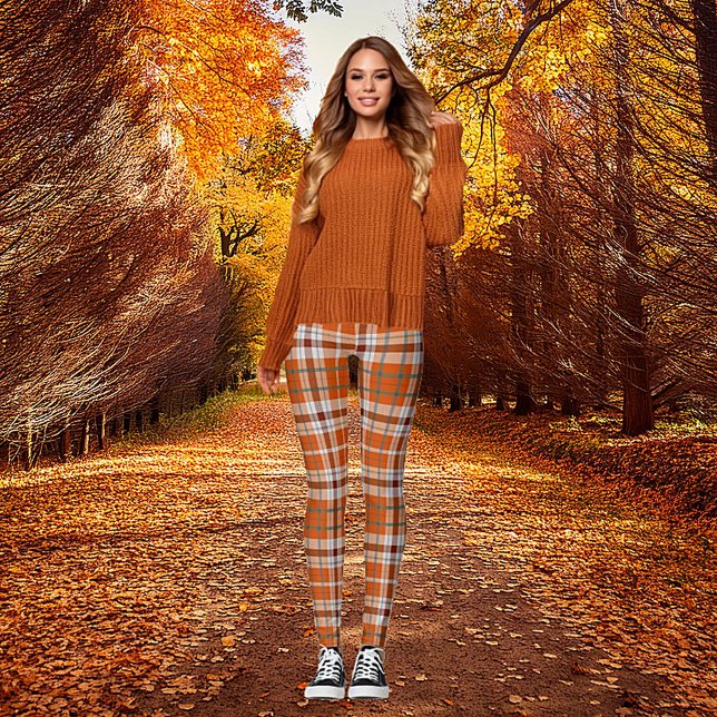 Leggings Carreaux d'automne (Créateur téléchargé)