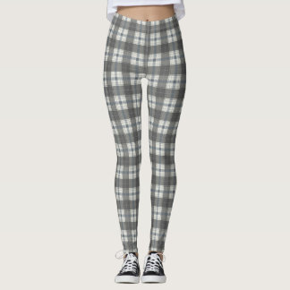 Leggings carreaux doux charbon